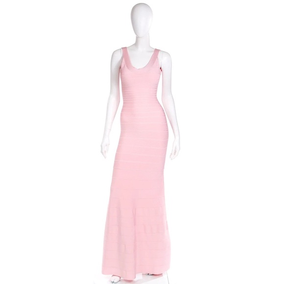 ISO Hervé Leger Light Pink Ellen Bandage Gown - Picture 3 of 3